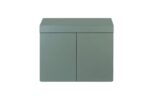 Wood cabinet 120 (w120xd45xh70cm) metallic silver
