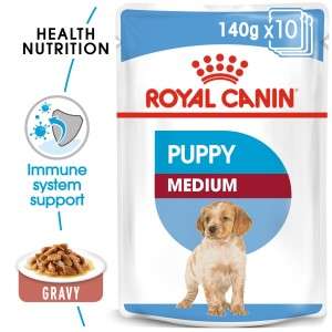 RO307670 Size health nutrition medium puppy - 10 X 140 GM POUCHES - Image 1