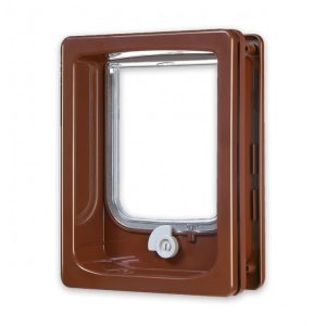 CAT-FLAP FOR WOODEN DOOR WITH TUNNEL -