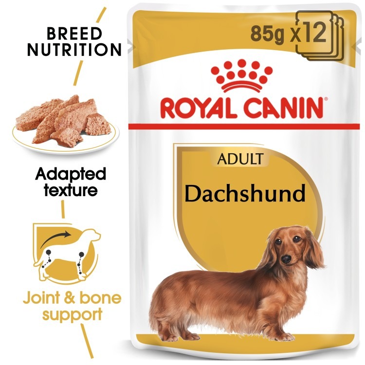 RO267250 Breed Health Nutrition Dachshund Adult (Wet Food - Pouches) 12 X 85 G - Image 1
