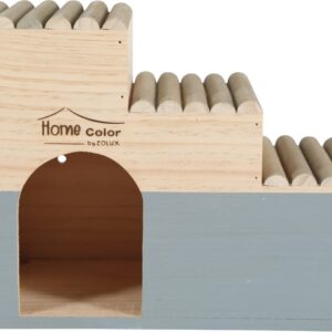 Home Color Wooden House With Round Timbers - LARGE/GREY