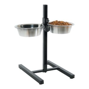 Adjustable Stand With Stainless Steel Dog Bowls - 1.5