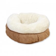 donut_bed_-_tan Lambswool donut cat bed - TAN - Image 1
