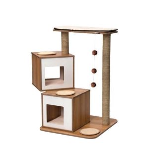 Premium Cat Furniture V - Double-Walnut