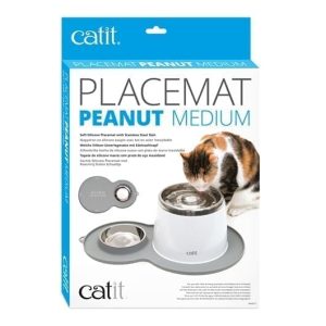 Cat It Flower Placemat Green - Medium - Grey - Medium