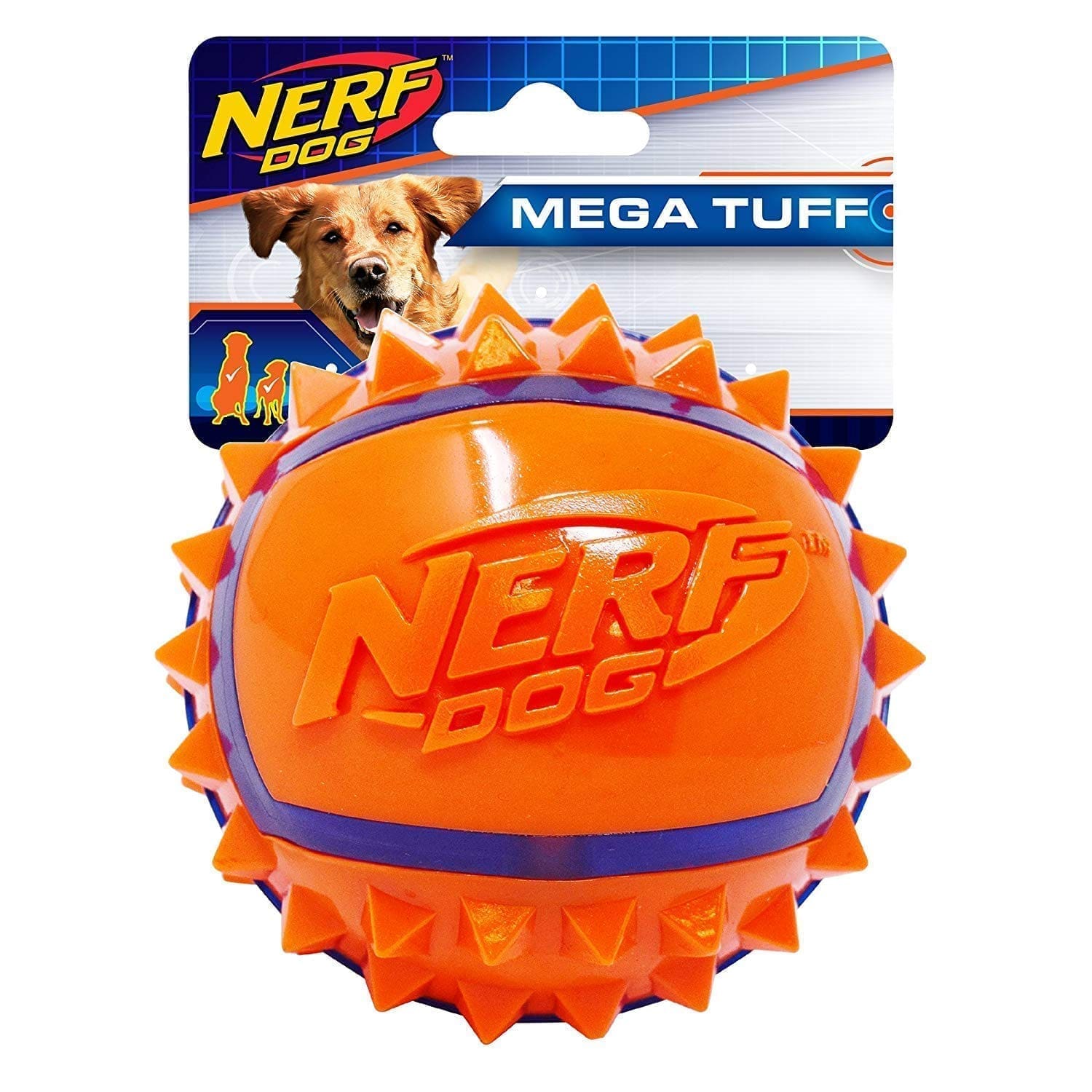 nerf_two_tone_spike_ball_small.jpg Two Tone TPR Spike Ball - - Image 1