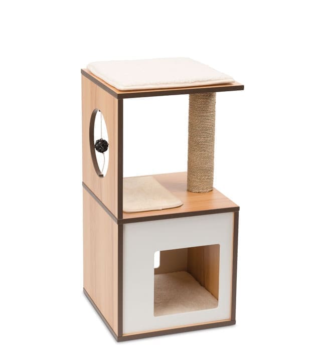 v-boxsmall-walnut-1.jpg Premium Cat Furniture V - Box Small-Walnut - Image 1