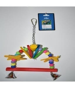 VanPet Bird Toy Natural And Clean D Shape - Bell - 30.5x15cm