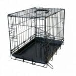 Duvo Dog Crate 2 doors Plastic Tray Black