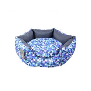 Empets Venus Bed Modern[Dimension - 45x45x19cm, Texture - Printed Dark Blue]