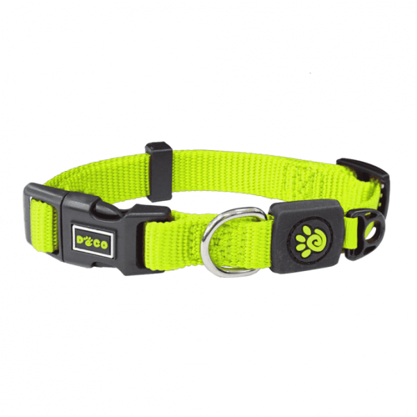 DOCO Signature Nylon Collar -1.5 x 27-37cm[Color - Lemon, Size - S]