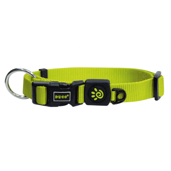 DOCO Signature O - Ring Collar - 1.0 x 21-30cm[Color - Lemon, Size - XS]