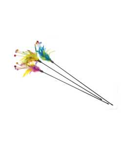 13235-home_default.jpg IMAC Cat Toy Cane with Feathers 50cm - Image 1
