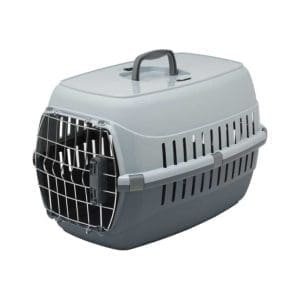 Moderna Road Runner Carrier Spring Lock Door-Grey-48.6 x 32.3 x 30.3 cm