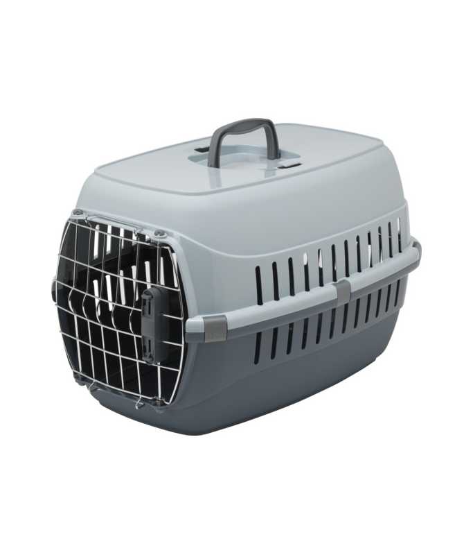 14384-large_default.jpg Moderna Road Runner Carrier Spring Lock Door-Grey-56.4 x 37.4 x 35 cm - Image 1