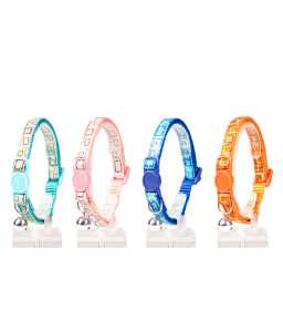 14540-home_default.jpg Duvo+ Cat Collar Retro Squares Nylon Mixed Colors 20-30cm / 10Mm - Image 1