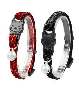 14549-home_default.jpg Duvo+ Cat Collar Glitter 2 Nylon Mixed Colors 20-30cm / 10Mm - Image 1