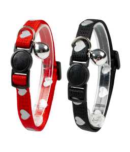 14551-home_default.jpg Duvo+ Cat Collar Hearts Reflective Mixed Colors 20-30cm / 10Mm - Image 1