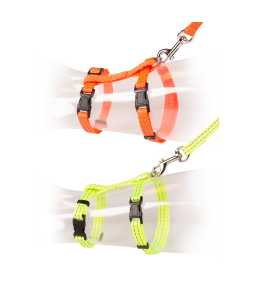 14558-home_default.jpg Duvo+ Big Cat Walking Set Reflective Uni 30-50cm / 12Mm - 125cm - Image 1