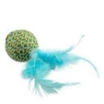 Duvo+ Jolly Ball With Feathers Blue - 18X4,5X4,5Cm