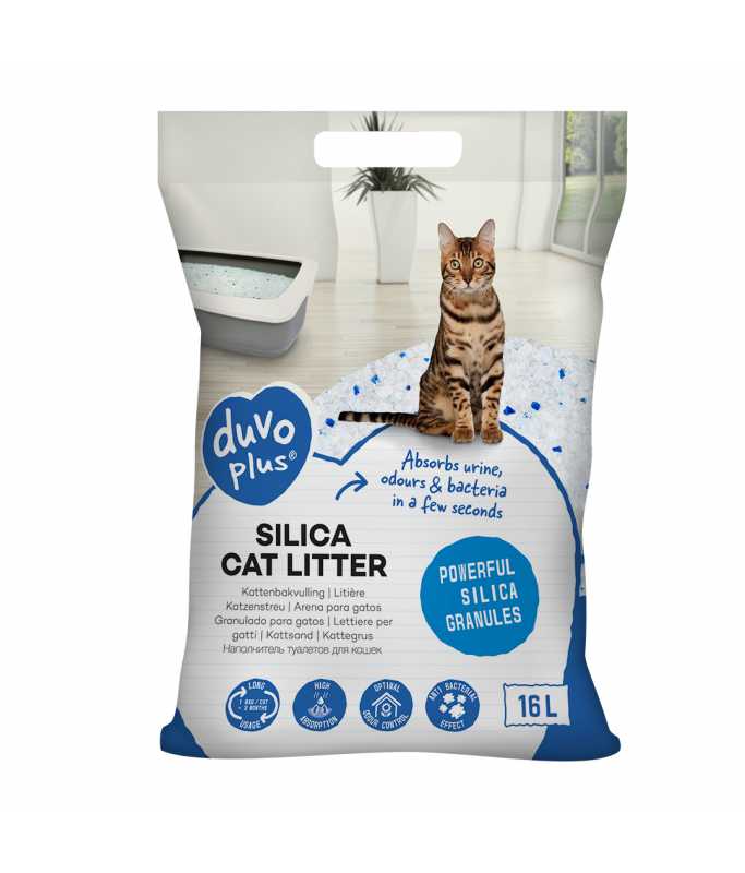 14641-large_default.jpg Duvo+ Premium Silica Cat Litter 16L - Unscented - Image 1