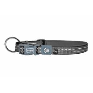 DOCO VARIO O - Ring Collar with Reflective Stitching[Color - Grey, Size - L]