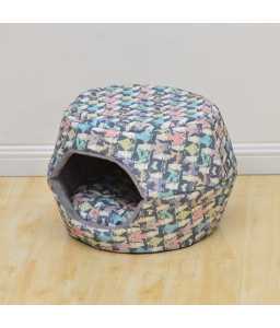 16524-home_default.jpg Catry Dog/Cat Printed House With Cushion - Image 1