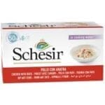 Schesir Cat Multipack Can Wet Food-Chicken fillets With Duck 6x50g [Weight - 300g]