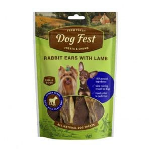 Dog Fest Rabbit Ears With Lamb For Mini-Dogs - 55g (1.94oz)[Weight - 55g]