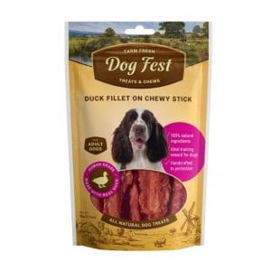 Dog Fest Duck Fillet On Chewy Stick For Adult Dogs - 90g (3.17oz)[Weight - 90g]