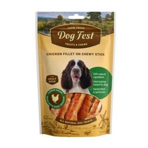 Dog Fest Chicken Fillet On Chewy Stick For Adult Dogs - 90g (3.17oz)[Weight - 90g]