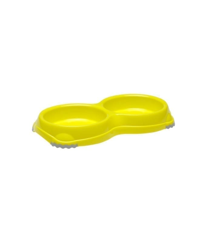 2935-large_default.jpg Moderna Double Smarty Bowl 26.5 x 13.5 x 3.4 cm-2x200ml-Yellow - Image 1