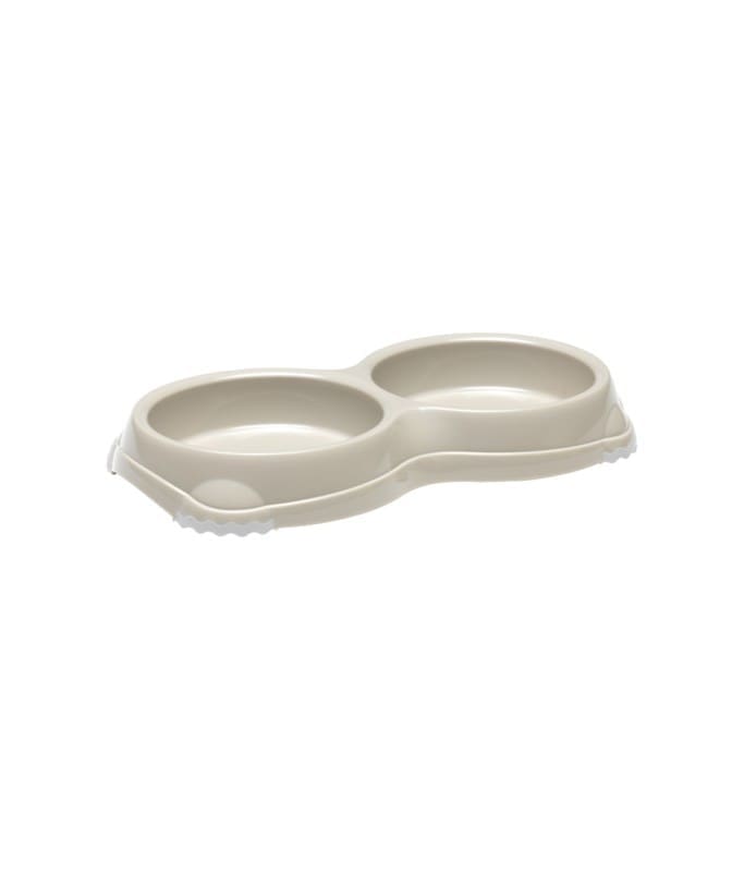 2936-large_default.jpg Moderna Double Smarty Bowl26.5 x 13.5 x 3.4 cm-2x200ml-Grey - Image 1