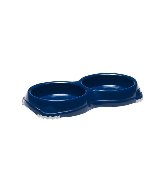 2937-large_default.jpg Moderna Double Smarty Bowl 26.5 x 13.5 x 3.4 cm-2x200ml-Blue - Image 1