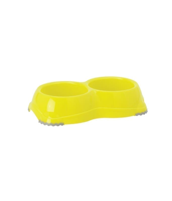 2940-large_default.jpg Moderna Double Smarty Bowl 26.1 x 14.4 x 5.7 cm-2x330ml-Yellow - Image 1