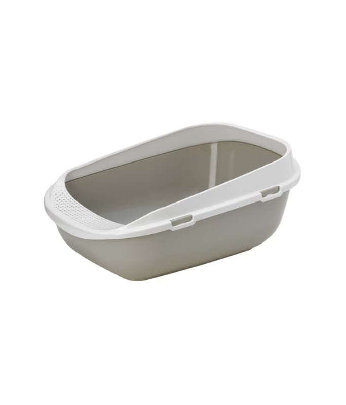 3430-large_default.jpg Moderna Mega Step-Cat Litter Tray 65.6 x 48.2 x 28.5 cm-Grey - Image 1