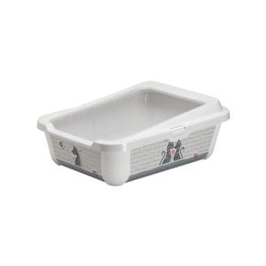 Moderna Hercules Litter Tray + Rim 50.9 x 39.2 x 19.2cm-Grey