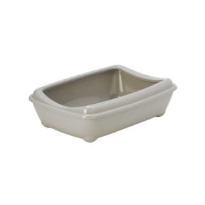 Moderna Arist-O-Tray-Cat Litter Tray 49.9 x 37.6 x 13.8 cm (With Rim)-Grey