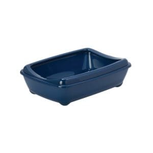 Moderna Arist-O-Tray Cat Litter Tray 43 x 30.9 x 12.3cm (With Rim, M)-Blue