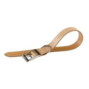 Ferplast Natural C Leather Dog Collar[Color - Beige, Dimension - 27-35cm x 15mm]