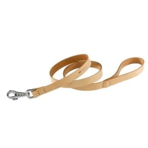 Ferplast Natural G Leather Dog Leash[Color - Beige, Dimension - 20mm x L 180cm]