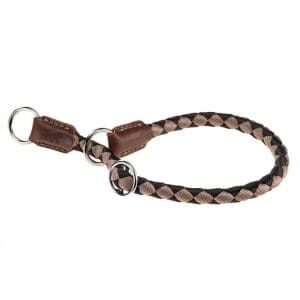 Ferplast Twist CS Nylon Dog Semi - Strangling Collar[Color - Brown, Dimension - Ø12mm x 35cm]