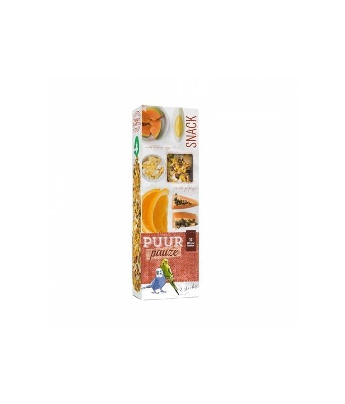 Witte Molen Puur Pauze Budgie Stick Papaya&Orange Witte Molen Puur Pauze Budgie Stick Papaya&Orange