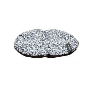 Empets Oval Cushion Modern[Dimension - 78x66cm, Texture - Printed Black & White]