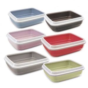 Imac Jerry-Litter Trays For Cats-With Border-Assorted [Dimension - 50 X 40 X 14.5Cm]