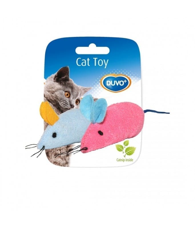 7146-large_default.jpg Duvo Assortment of Mice Blue/Pink 2pcs – 6 x 5 x 3cm - Image 1