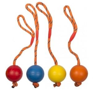 Duvo Rubber Ball With Rope Mix Mixed Colors 30cm - ?6cm