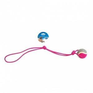 Duvo Knotted Cotton Pendulum & 1Knot & Tennis Ball Grey/Pink 60cm