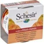Schesir Dog Wet Food-Chicken Fillets With Papaya[Weight - 150g]