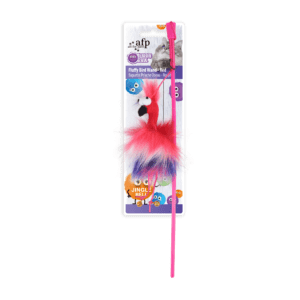 Furry Ball - Fluffy - Red, Fluffy Bird Wand